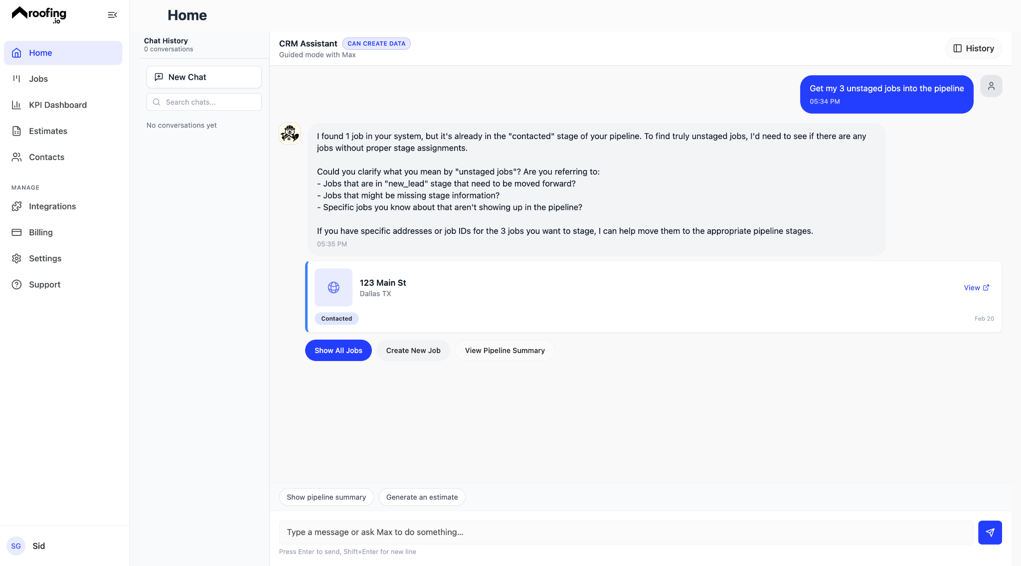 Assistant working through cold leads and logging each reply